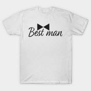 Best man text and Bow tie T-Shirt